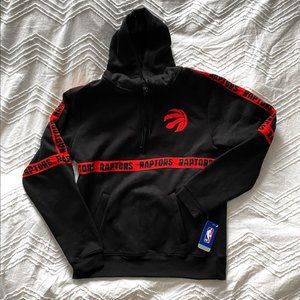 Toronto Raptors NBA Quarter Zip Pullover Hoodie  |  Large  |  NWT